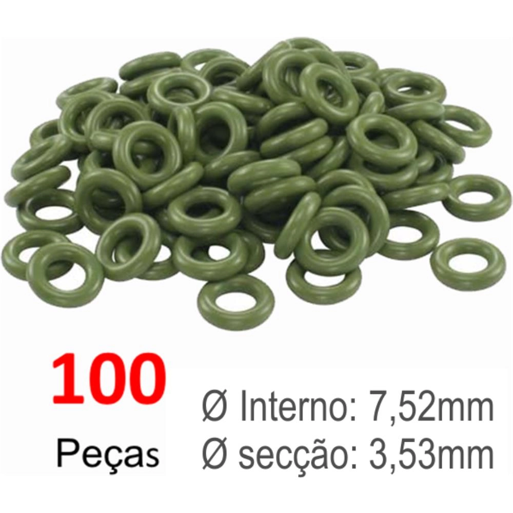 KIT ANEL DE VEDAÇÃO ORING PARA BICO INJETOR - FIAT PALIO/SIENA/STRADA/DOBLO/BRAVA 1.6 16V 00/ 100PÇS