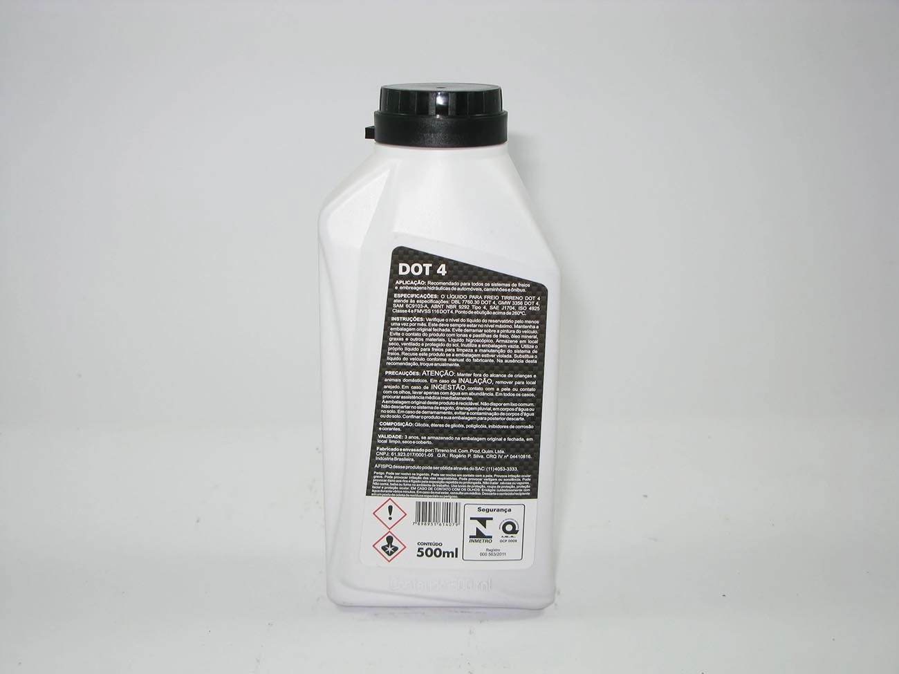FLUIDO PARA FREIO 500ML DOT4 LEVEMENTE AMARELO 20 UNIDADES TIRRENO