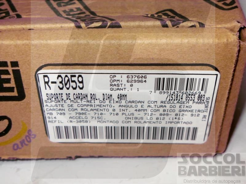 SUPORTE DO CARDAN MB 709/710/712/809/812/912/914 - 40 MM COM FLANGE SISTEMA YOKI IMPORTADO