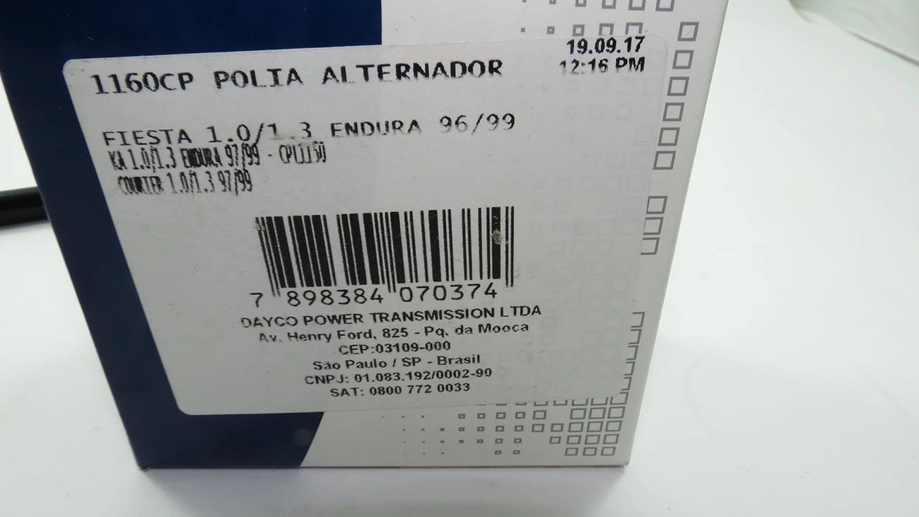 POLIA CORREIA ALTERNADOR FORD KA/FIESTA/COURIER 96/99 ENDURA - COM PARAFUSO 17X70X26MM