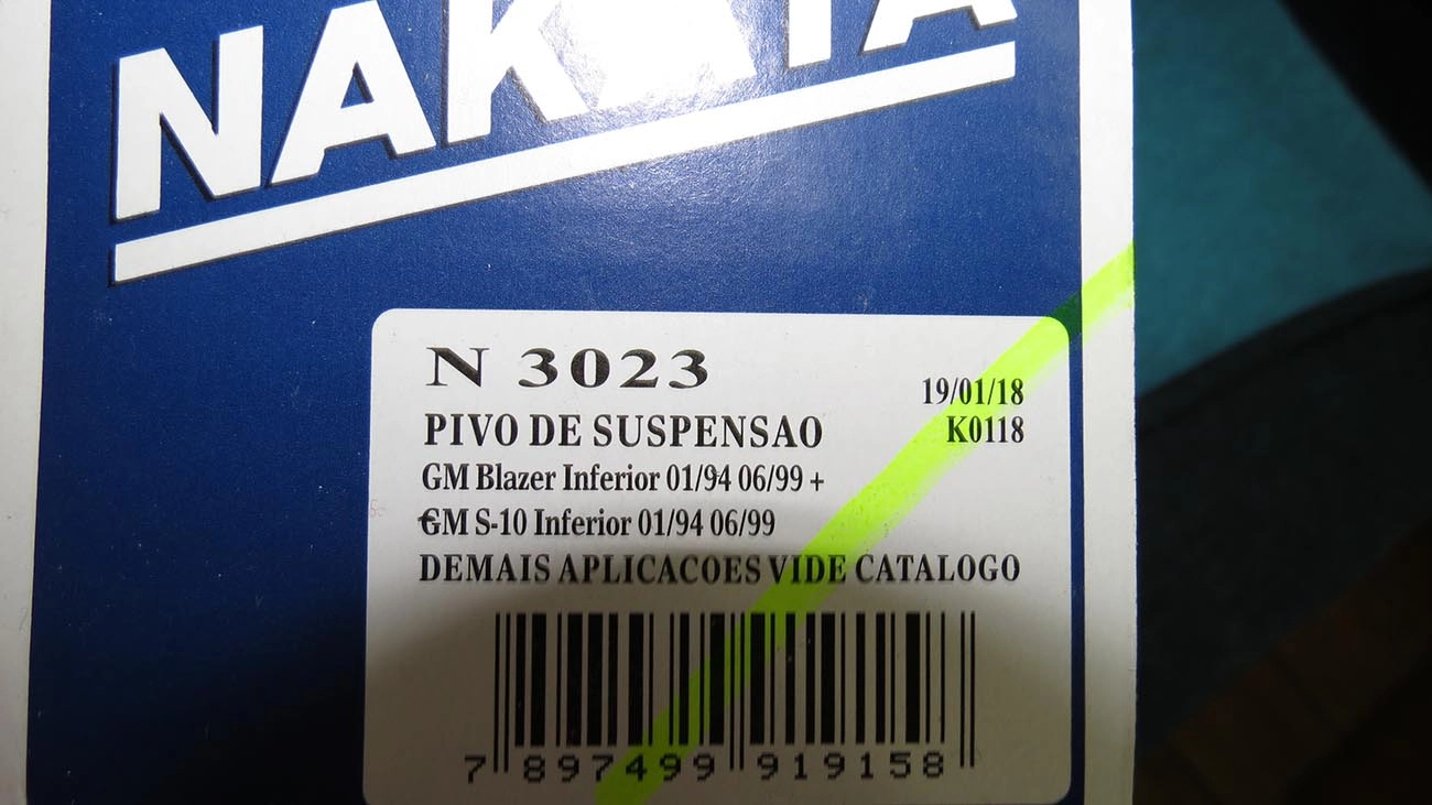 PIVÔ SUSPENSÃO INFERIOR LADO DIREITO/LADO ESQUERDO GM S-10/S-10/BLAZER 95/11