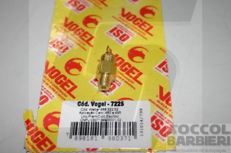 AGULHA CARBURADOR WEBER 460 FIAT UNO/ELBA/FIORINO/FORD ESCORT/PAMPA/GM CHEVETE/VW GOL/- ALCOOL