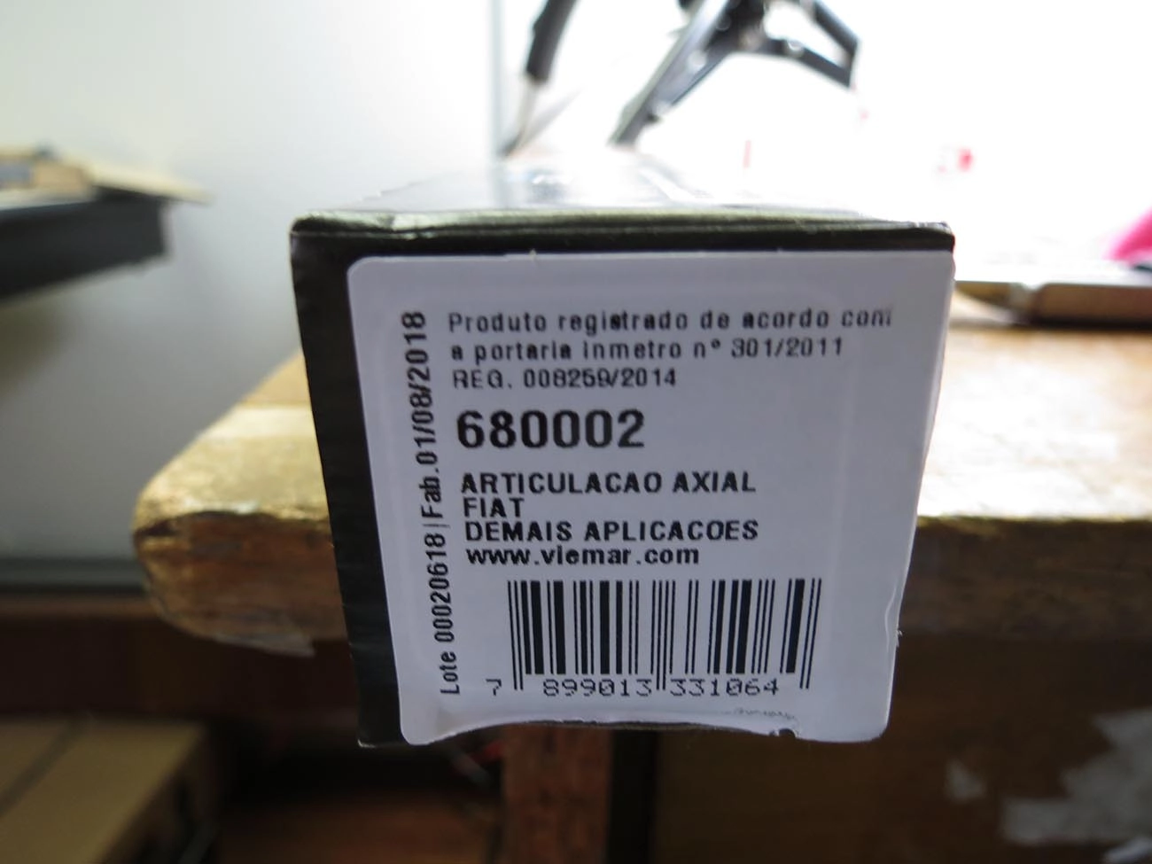 ARTICULAÇÃO/BARRA AXIAL M12X1,5 DIREÇÃO MECÂNICA FIAT 147/UNO/PREMIO/ELBA/FIORINO - 84/91