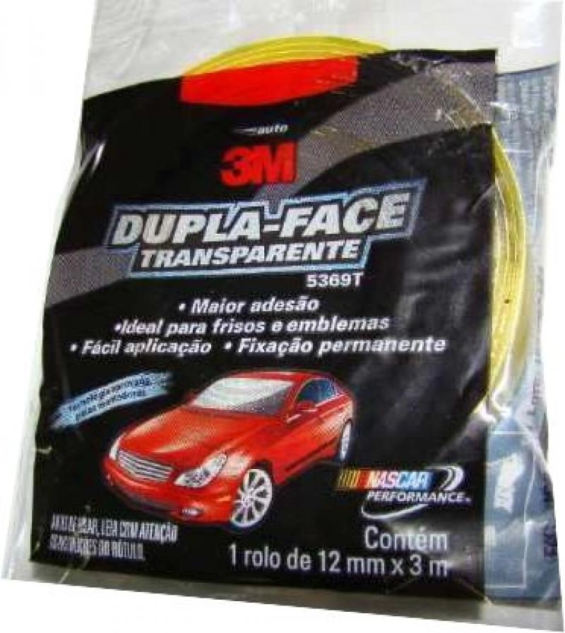 FITA DUPLA FACE 12MM 3 METROS TRANSPARENTE
