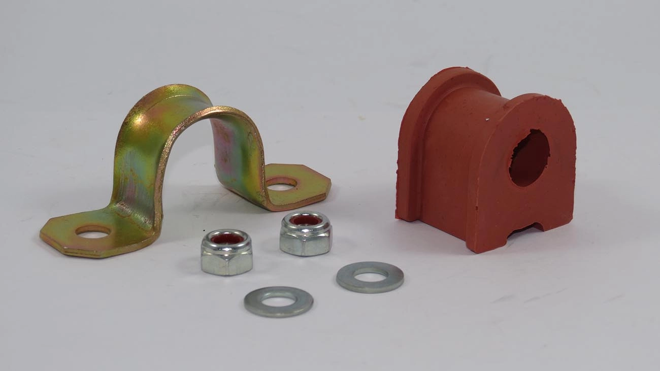KIT BUCHA VERMELHA CENTRAL ESTABILIZADOR DIANTEIRO FIAT UNO/PREMIO/ELBA 1.6 - COM ABRACADEIRA