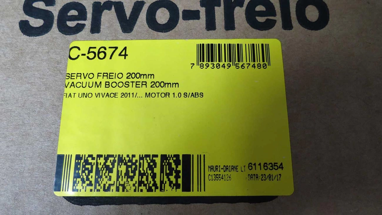 SERVO FREIO FIAT NOVO UNO 1.0 2011/ - S/ABS