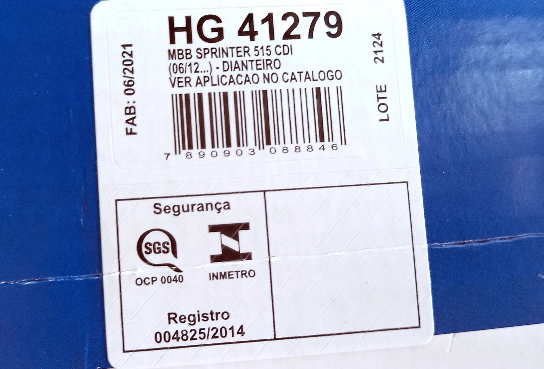 AMORTECEDOR DIANTEIRO MB SPRINTER 515 2012/2019