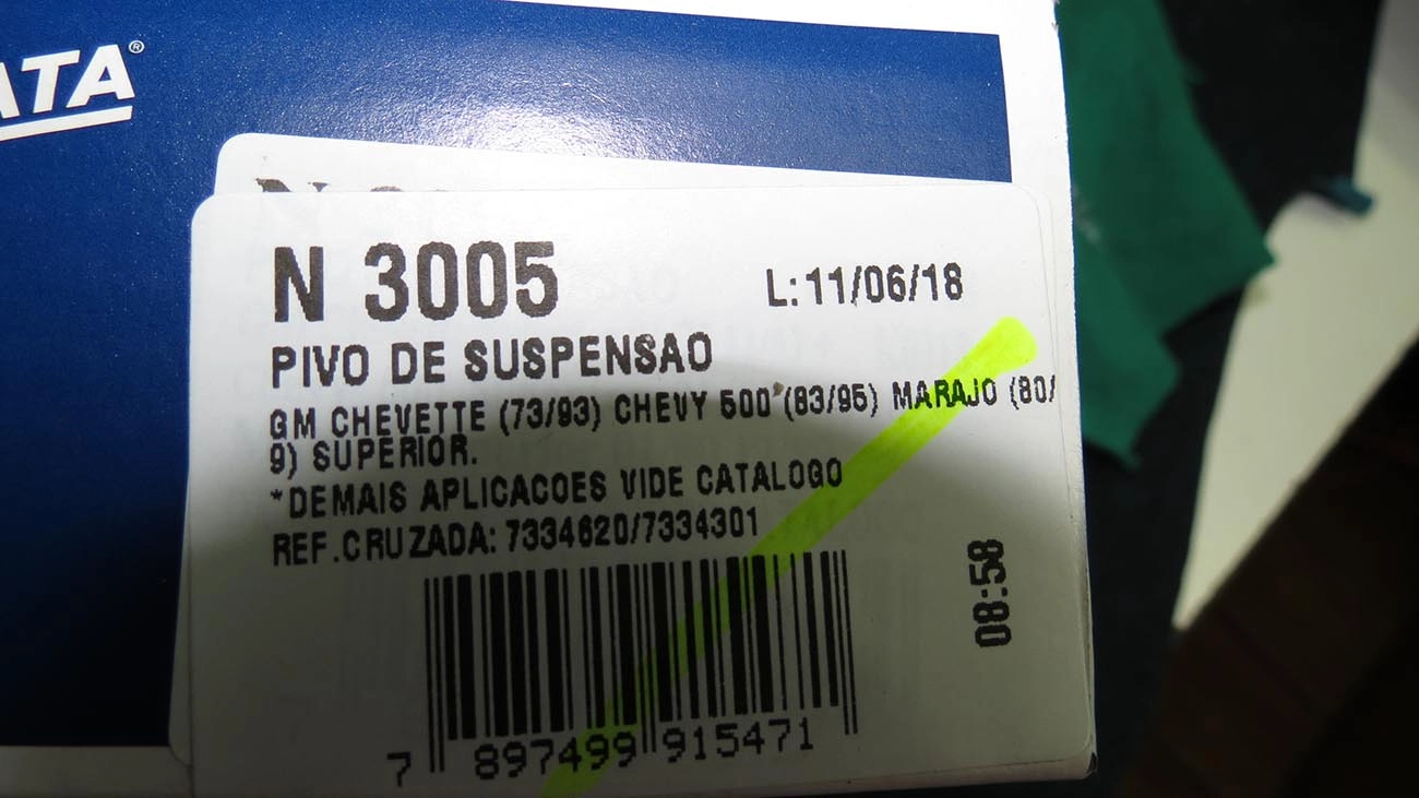 PIVÔ SUSPENSÃO SUPERIOR GM CHEVETTE/CHEVY/MARAJÓ TODOS