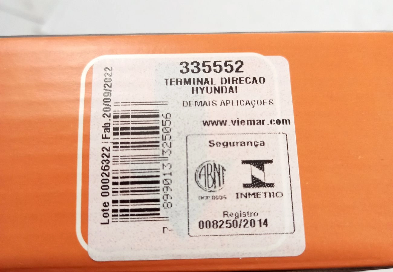 TERMINAL DIREÇÃO DIREITO HYUNDAI HB20X 1.6 2013/2019