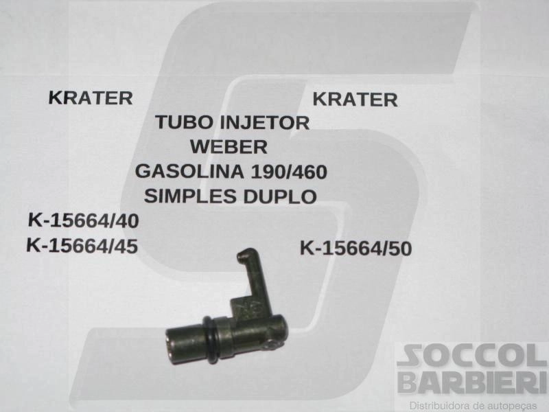 TUBO INJETOR 40 VW/FORD/GM/FIAT WEBER 460/190