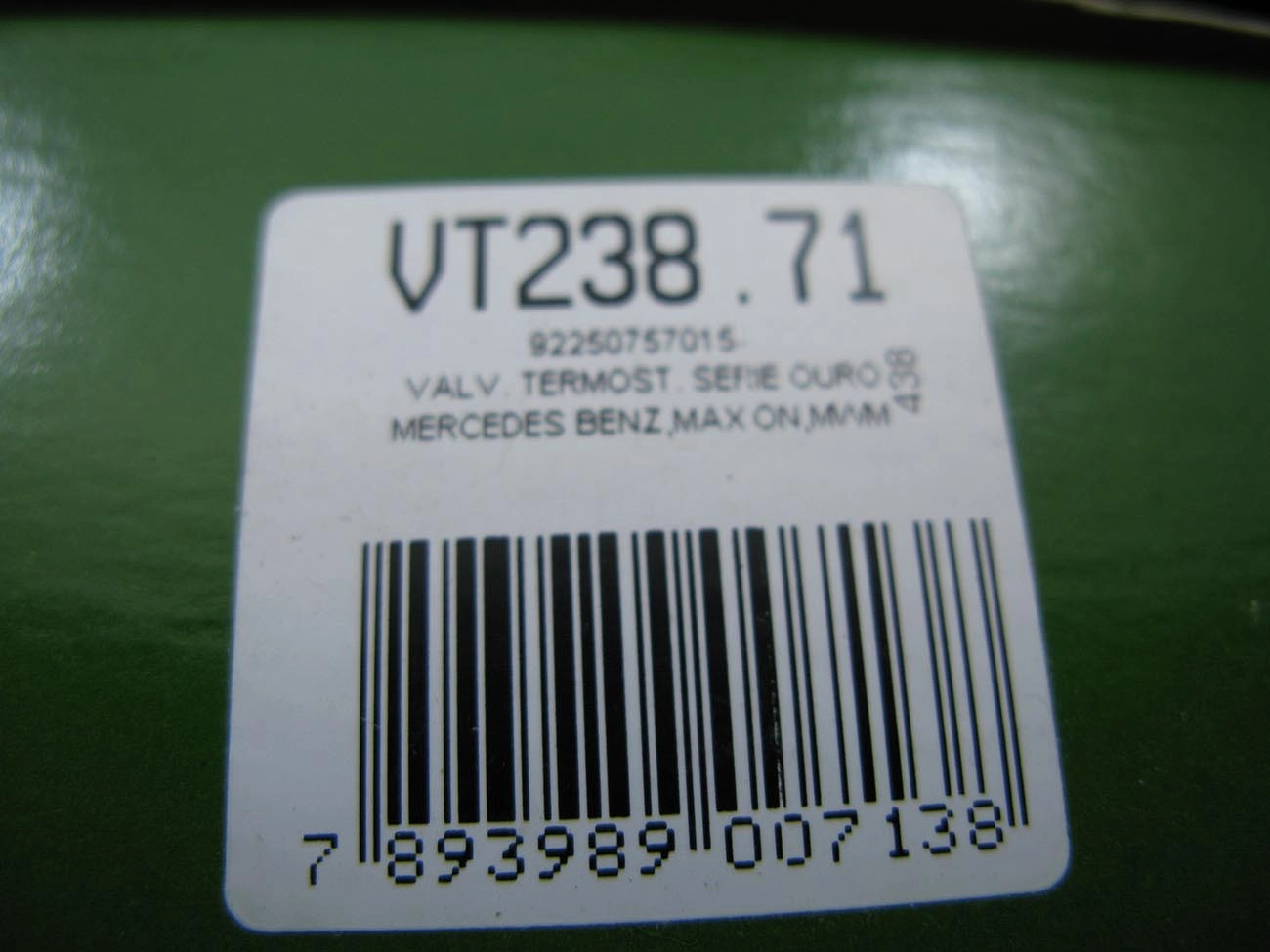 VÁLVULA TERMOSTÁTICA COM CARCAÇA SÉRIE OURO PARA MOTORES DIESEL MWM D-225/226/229 MB 312/321/324/326/1111 MF 85