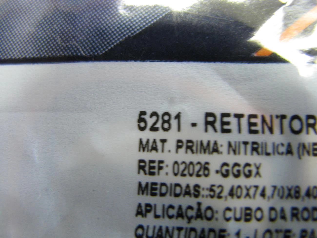 RETENTOR CUBO RODA DIANTEIRO 52,40X74,70X8,40MM DIANTEIRA FORD/NEW HOLLAND 6600
