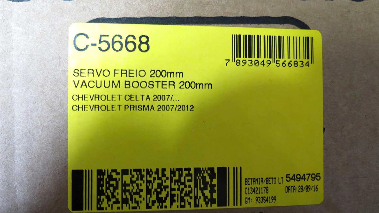 SERVO FREIO GM CELTA 2007/ - PRISMA 2007/2012 - 200MM