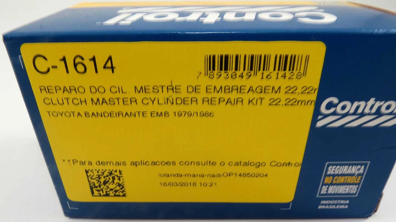 REPARO CILINDRO MESTRE EMBREAGEM 22.22MM TOYOTA BANDEIRANTE 79/86 7/8