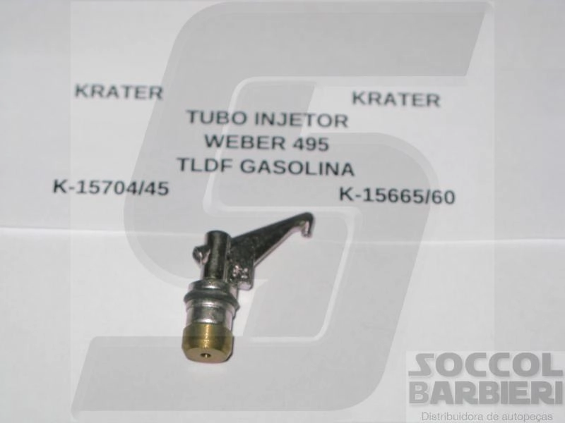 TUBO INJETOR 45 CARBURADOR WEBER 496 TLDF DUPLO COM ESFERA TLDZ