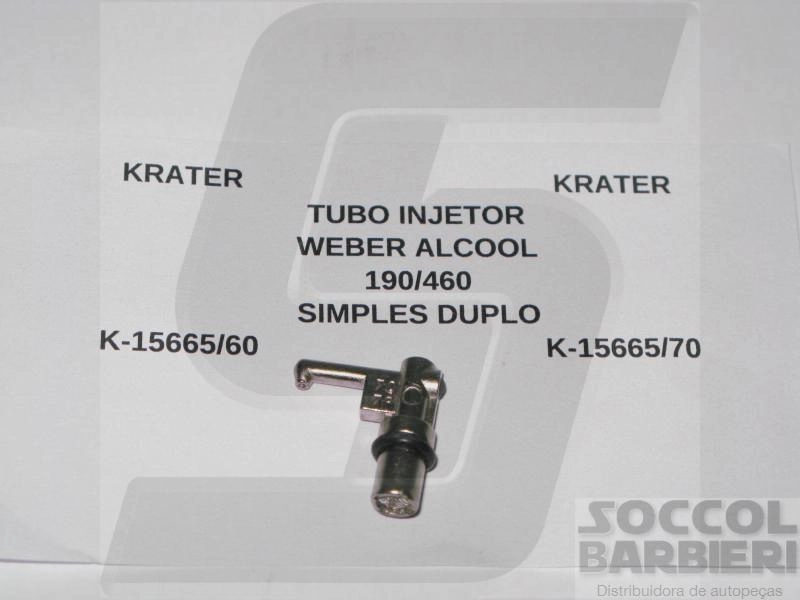 TUBO INJETOR 60 VW/FORD/GM/FIAT WEBER 460/190