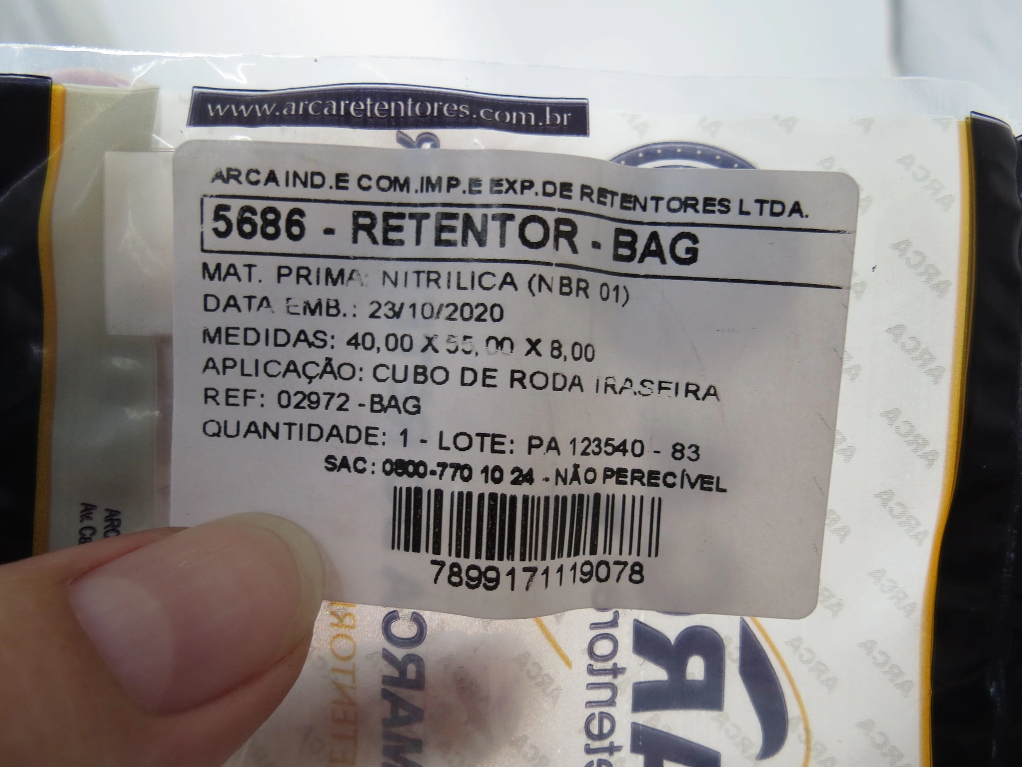 RETENTOR RODA TRASEIRA FORD ESCORT/VERONA 93/ VW LOGUS/POINTER