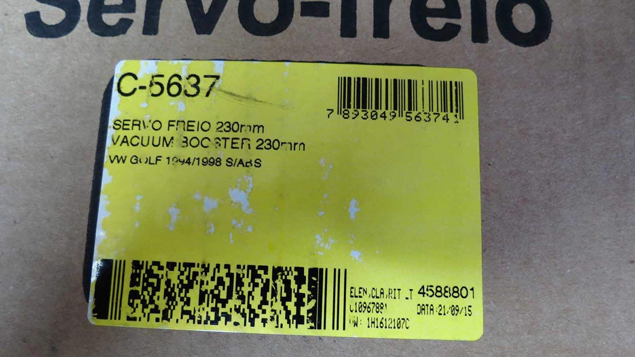 SERVO FREIO VW GOLF GL 1.8 94/98 S/ABS 230MM