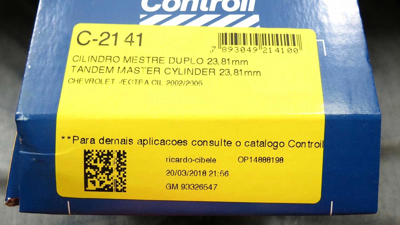 CILINDRO MESTRE FREIO GM VECTRA 2000/2005 - 23.81MM