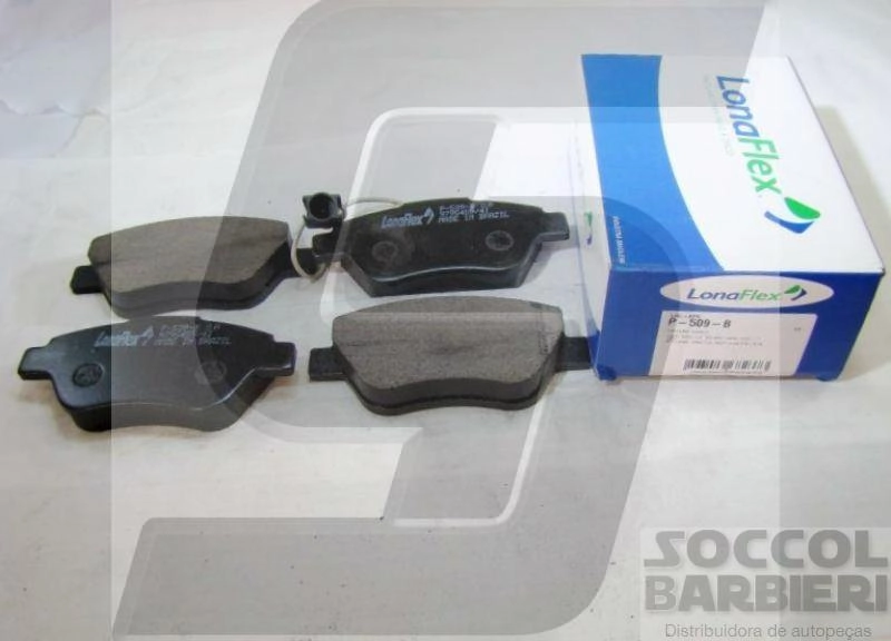 PASTILHA DE FREIO DIANTEIRA FIAT STILO 1.4 16V - STILO 1.8 8V 02/ - FIAT 500 09/ - COM ALARME