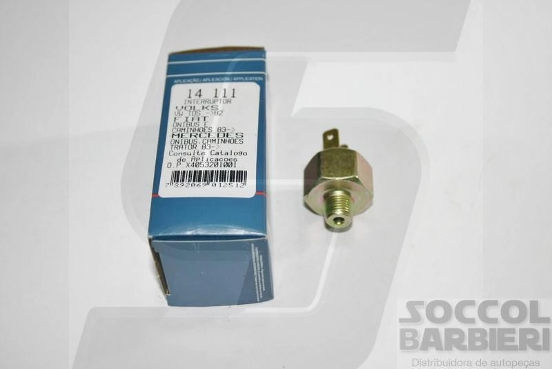 INTERRUPTOR FREIO VW FUSCA/BRASILIA/KOMBI/PASSAT/GOL/VOYAGE/SANTANA - P/CILINDRO BIPOLAR TODOS