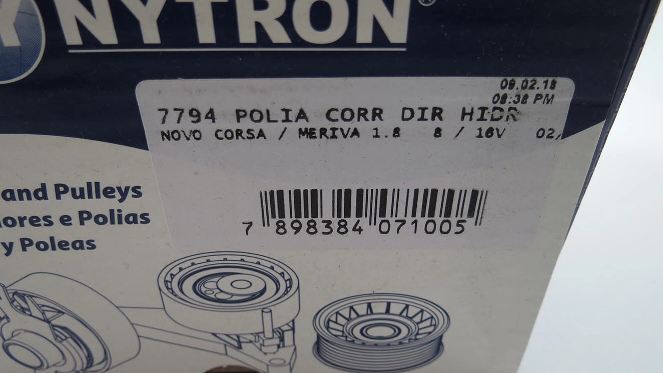 POLIA CORREIA DIRECAO HIDRAULICA GM NOVO CORSA/MERIVA/MONTANA 1.8 2002/2003 - 64,50X24,50MM