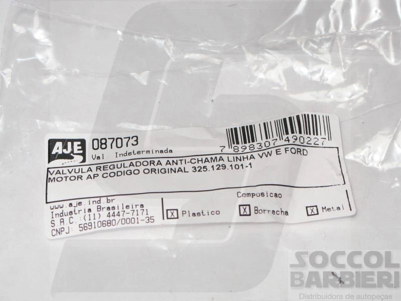 ANTI CHAMA VW GOL/VOYAGE/PARATI/SAVEIRO/SANTANA/APOLLO/LOGUS MOTOR AP/MWM SERIE 10
