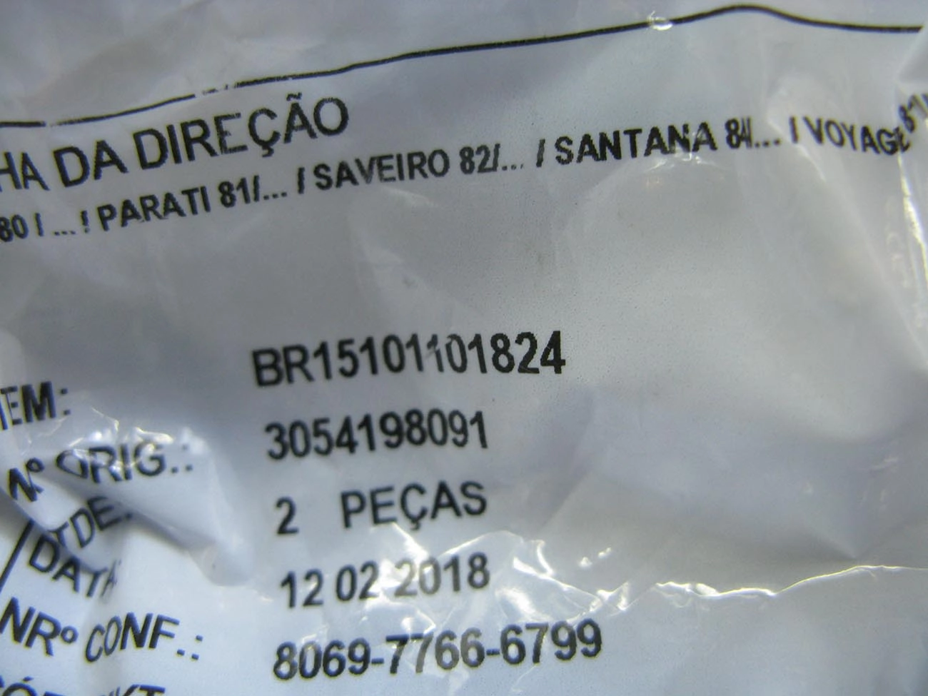 BUCHA BARRA DIREÇÃO VW GOL/VOYAGE/PARATI/SAVEIRO/PASSAT/SANTANA/GOLF DUAS POR VEÍCULO