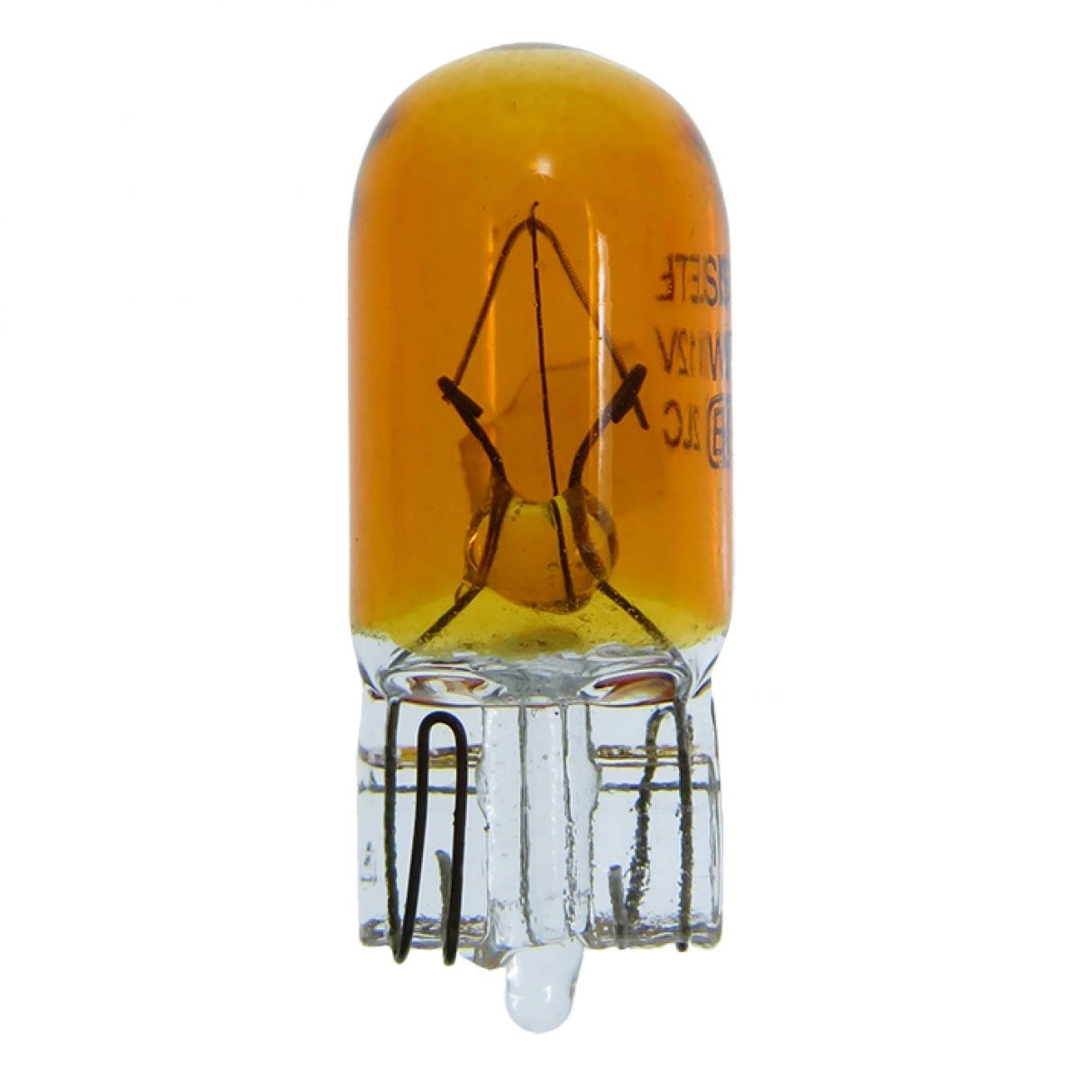 LAMPADA LUZ DE PISCA LATERAL/RETROVISOR BASE DE VIDRO MEDIA 5W/12V - AMBAR