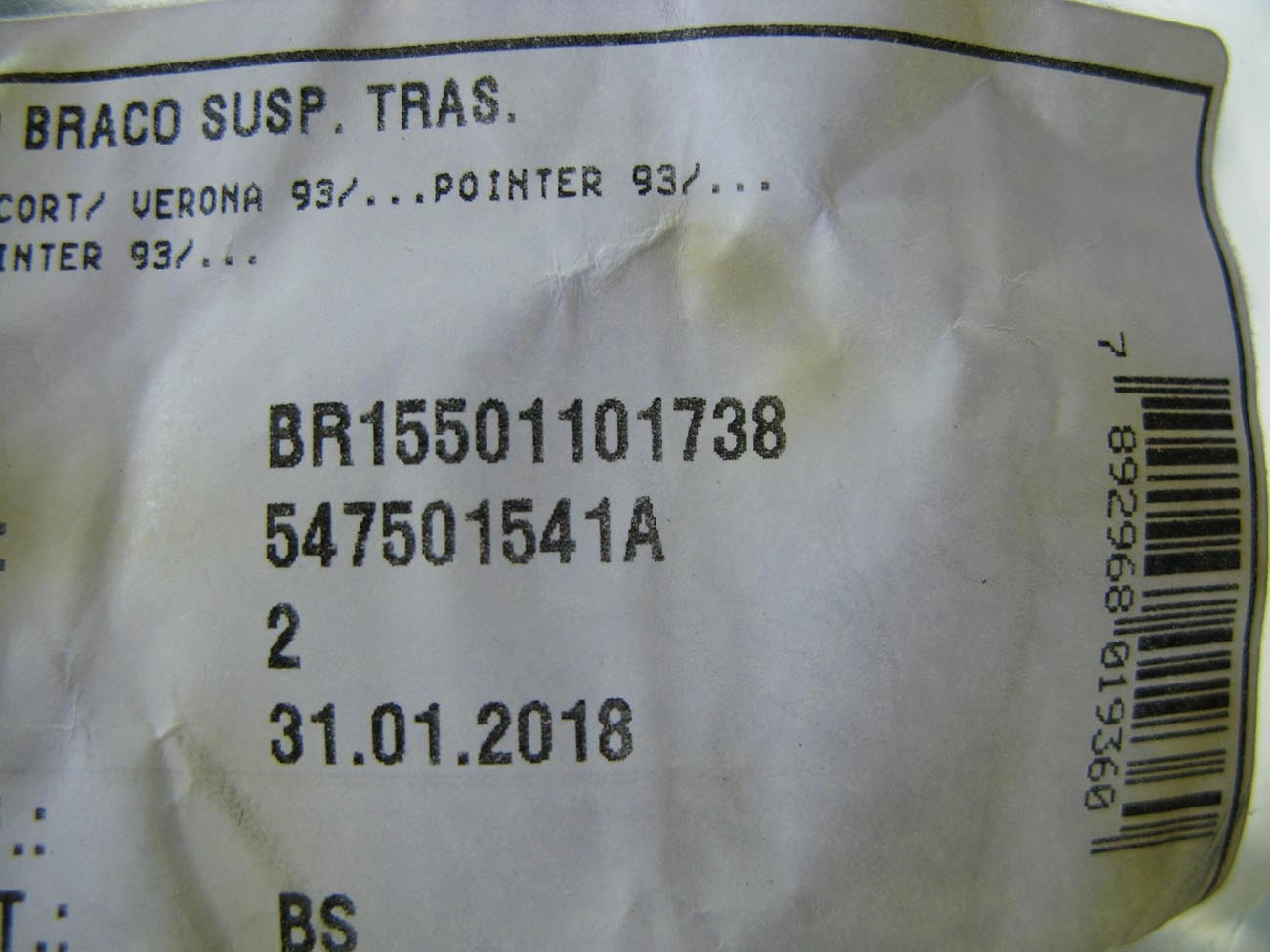 BUCHA EIXO TRASEIRO FORD ESCORT/VERONA 93/96 VW LOGUS/POINTER LIGHT