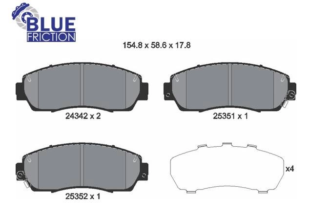 PASTILHA DE FREIO DIANTEIRA HONDA CR-V 2005/2011 - GWM HYAVAL 1.5 16V 2022/2022
