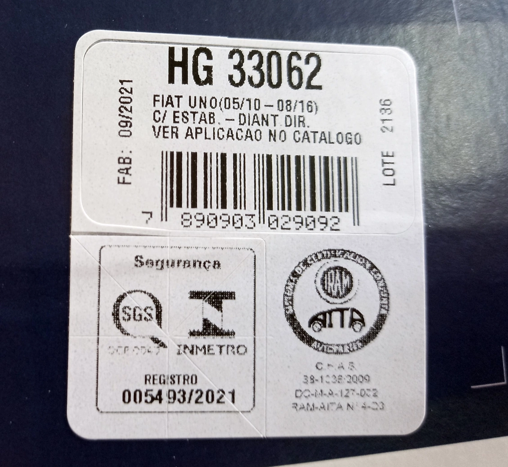 AMORTECEDOR DIANTEIRO DIREITO COM ESTABILIZADOR FIAT NOVO UNO 2010/2016
