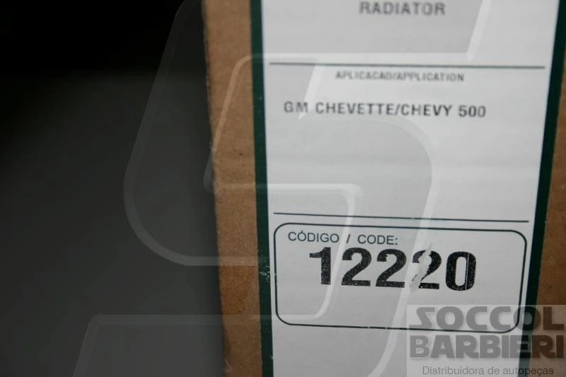 RADIADOR MOTOR EXPANDIDO GM CHEVETTE 77/95 - CHEVY 500 - MARAJO 1.0/1.4/1.6 83/95