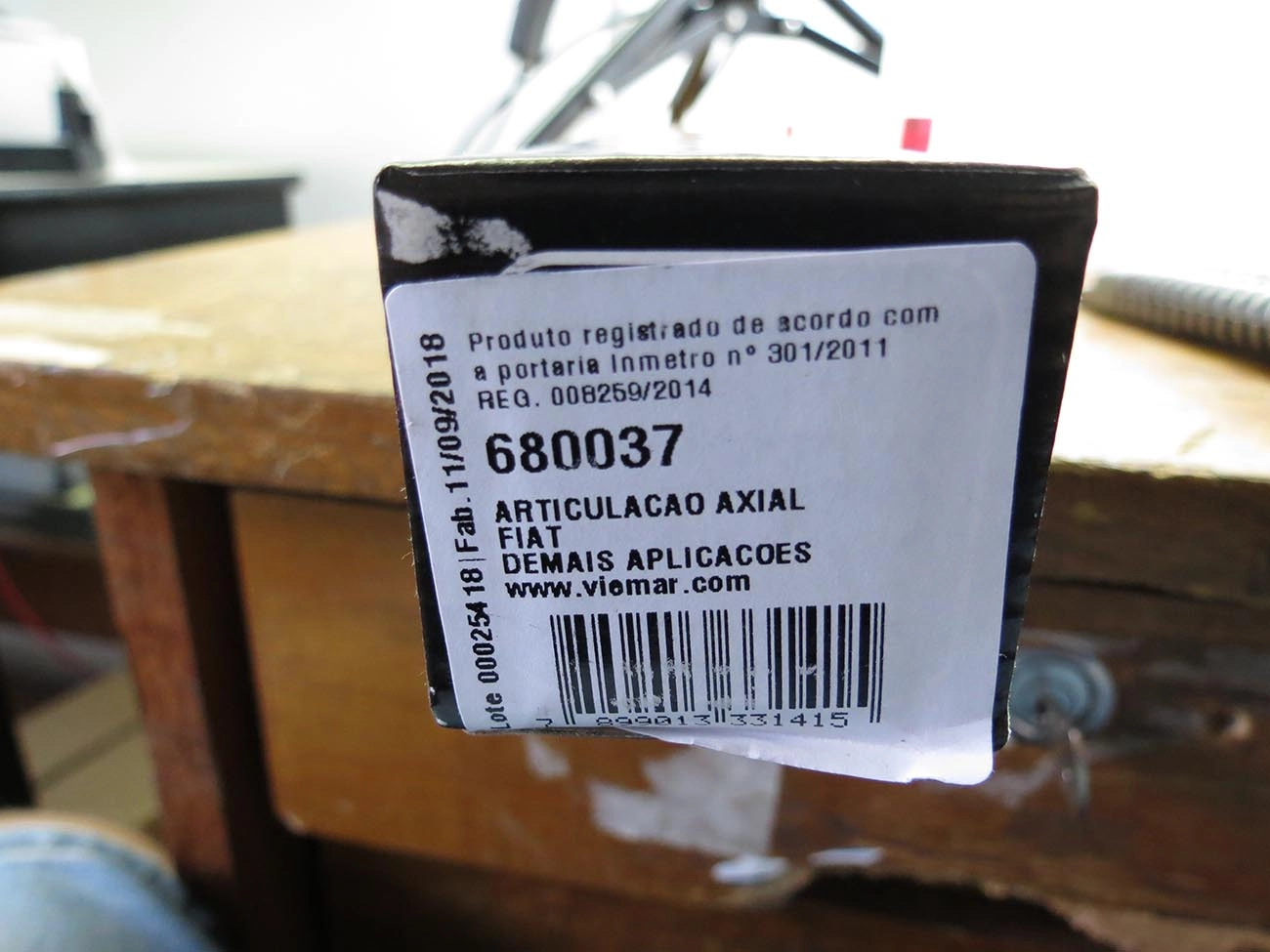 ARTICULAÇÃO/BARRA AXIAL DIREÇÃO HIDRÁULICA M14X1,5 FIAT UNO 92/13 - PRÊMIO/ELBA/FIORINO 91/