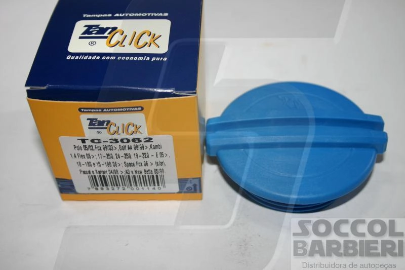 TAMPA RESERVATORIO VW GOL/SAVEIRO 08/ GOLF/PASSAT 98/ AUDI A3/4/6 - 15.180/17.250/18.180/19.320 06/