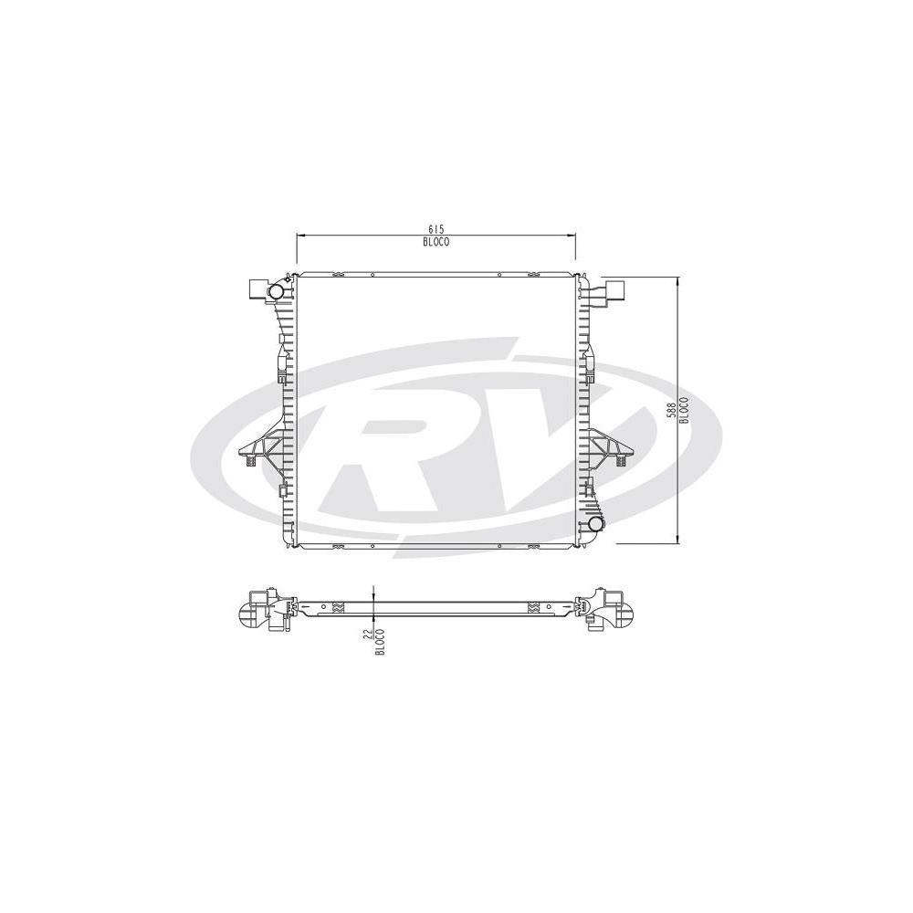 RADIADOR MOTOR BRASADO VW AMAROK 2011/2018 2.0 16V DIESEL - BRASADO - AUTOMATICA/MANUAL