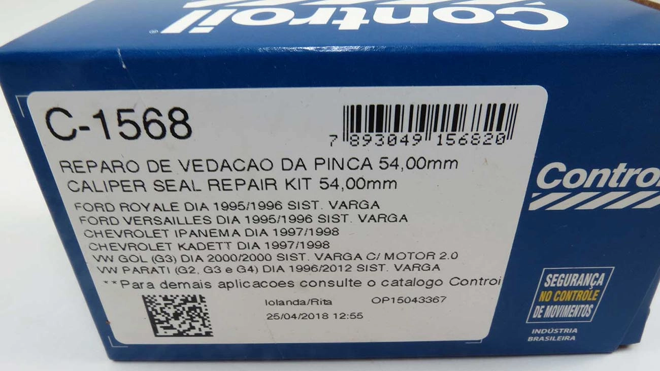 REPARO VEDAÇÃO PINÇA 54.00MM CILINDRO RODA VW GOL 2.0 95/ C/ABS-GOL TODOS 01/-PARATI 96/ -SANTANA/QUANTUM -SAVEIRO 98/