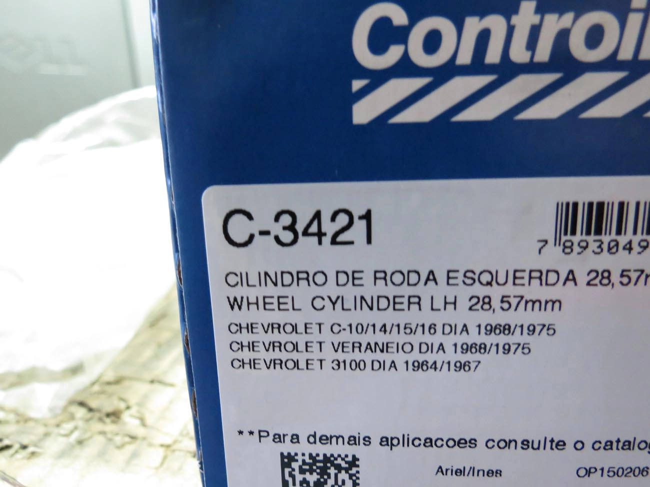 CILINDRO RODA DIANTEIRA ESQUERDA GM A/C-10/14/15/VERANEIO 68/75 - 3100 64/67 - 1.1/8 - 28,57MM