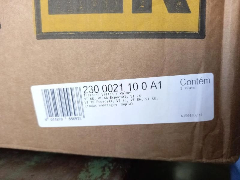 PLATÔ EMBREAGEM SIMPLES 330MM MB 1214/1318/1618 JOHN DEERE1165/1175/6200/6300/7200/7300/7500/7700