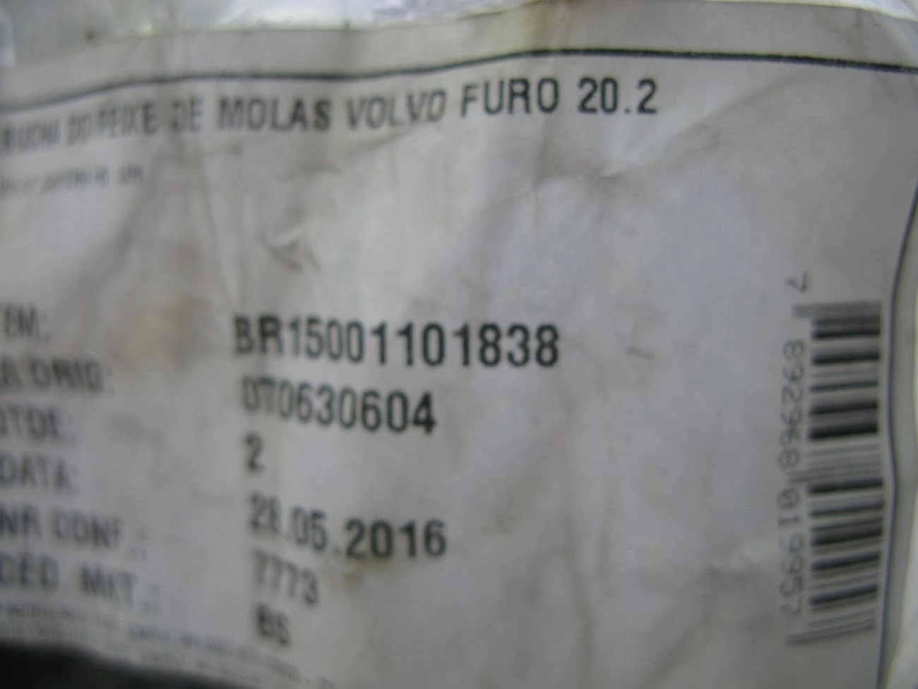 BUCHA DIANTEIRA FEIXE DE MOLAS VOLVO NL-10/12 - 20.2MM