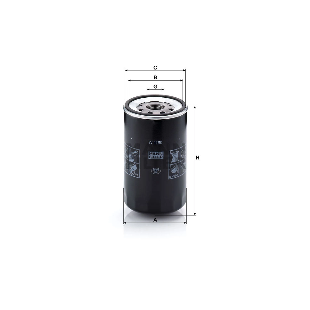 FILTRO OLEO VW 15.190OD/15.230OT/17.230OD/17.260OD/17.280OD 12/ - MAN D0824/D0826
