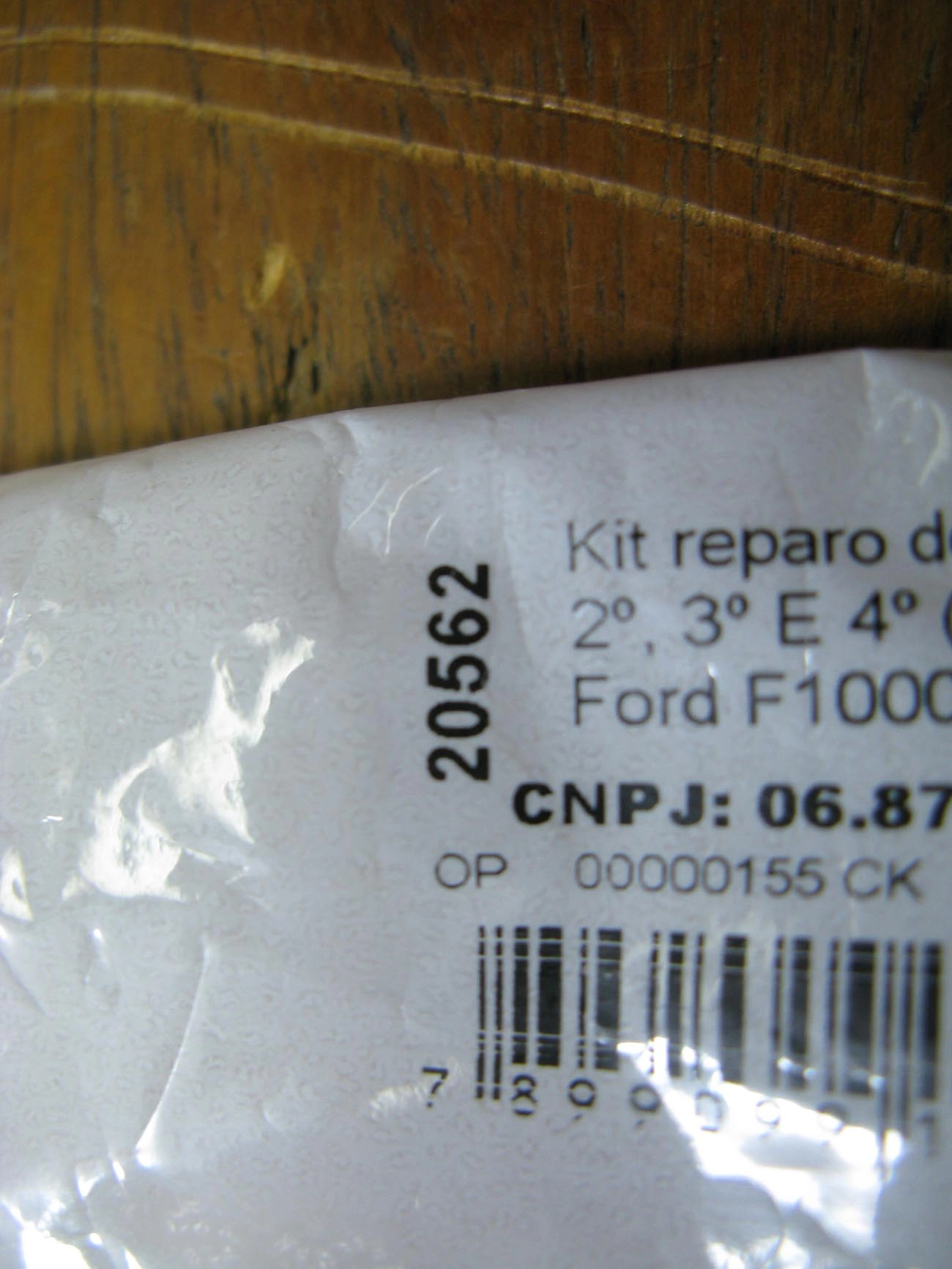 KIT SINCRONIZADOR CAIXA 5 MARCHAS FORD F-1000 92/96 2A/3A/4A