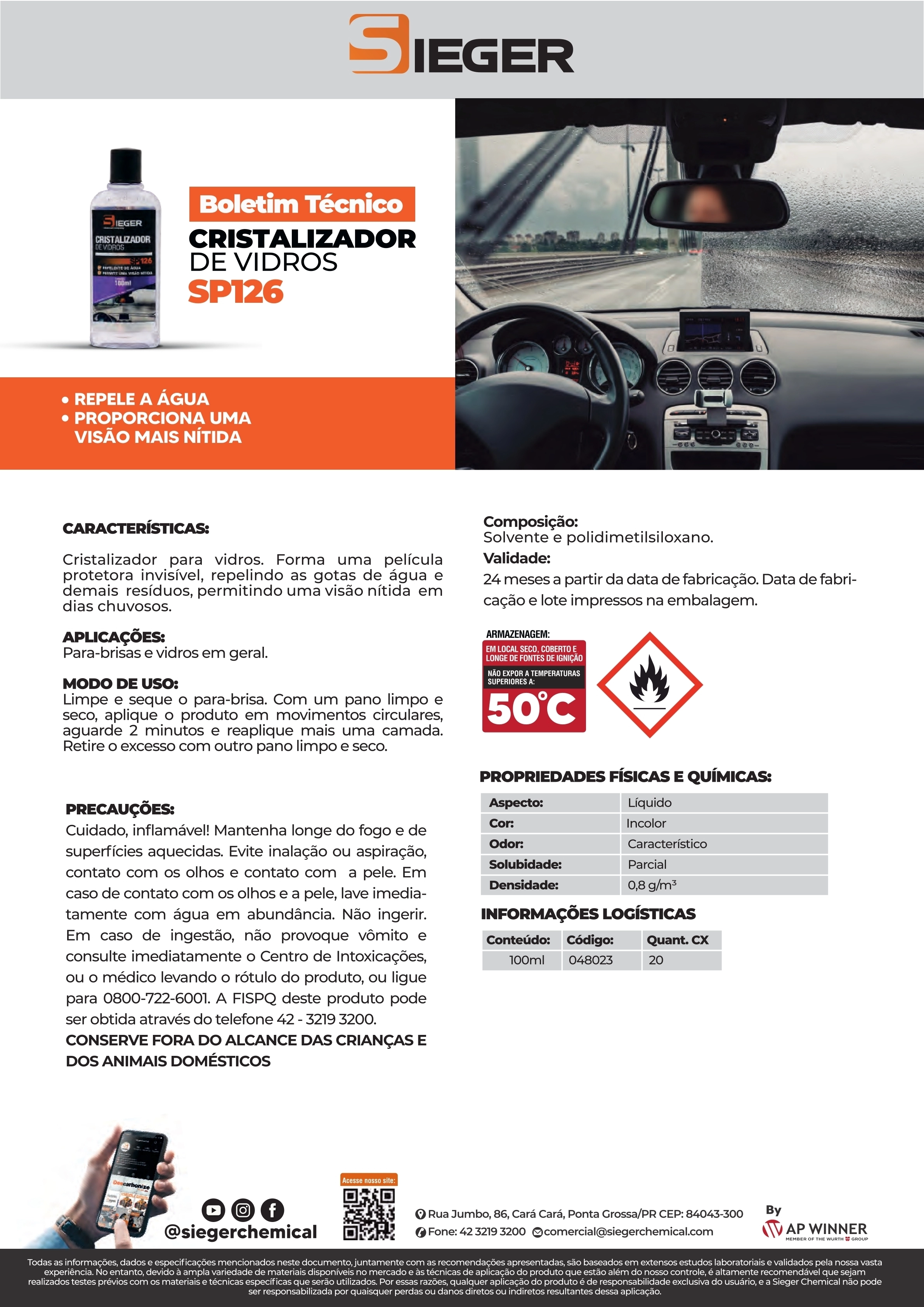 CRISTALIZADOR DE VIDROS SP126 - 100ML