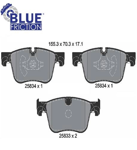PASTILHA DE FREIO DIANTEIRA CITROEN C4 GRAND 13/ - C4 PICASSO 06/ - PEUGEOT 308 13/ - 3008/500 17/
