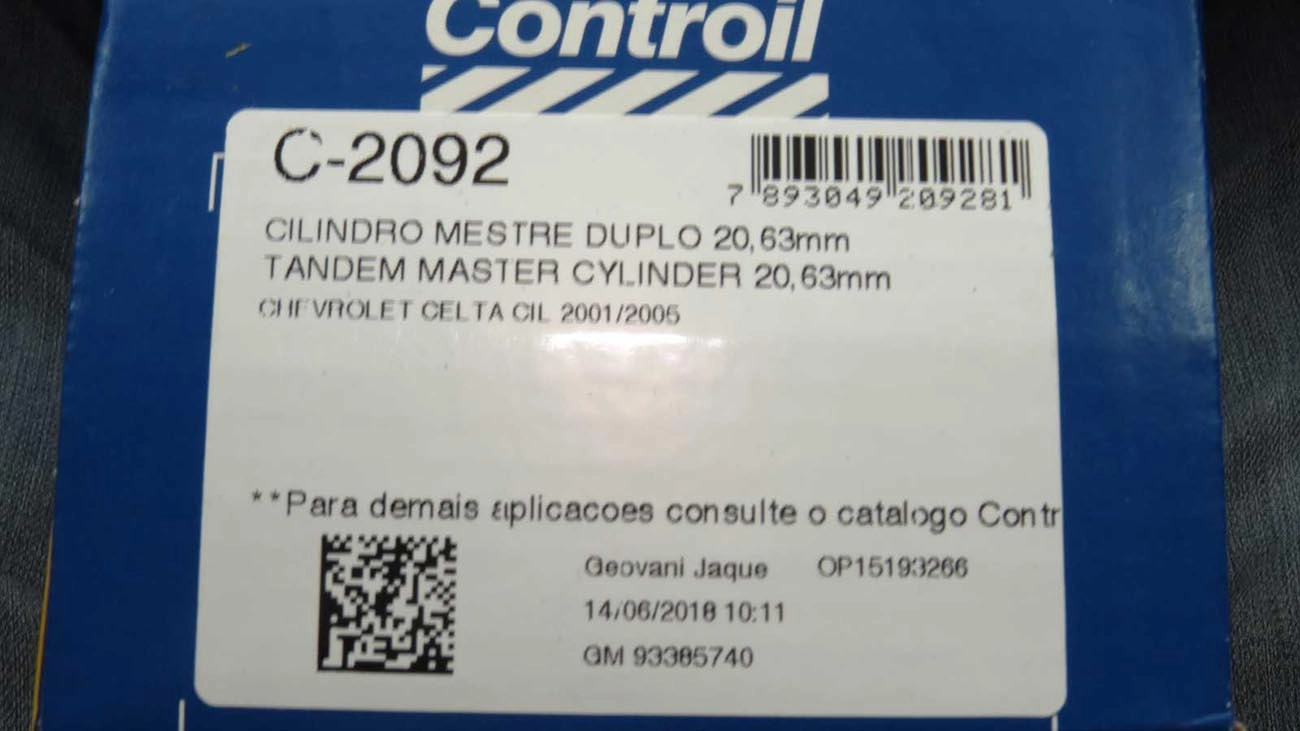 CILINDRO MESTRE FREIO 20,63MM GM CELTA 2000/2005 13/16