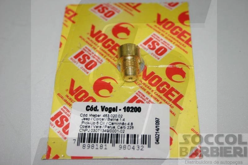 AGULHA CARBURADOR WEBER 228 SIMPLES FORD BELINA 1.4/JEEP/GM OPA/PICK UP 6 CIL/VERANEIO