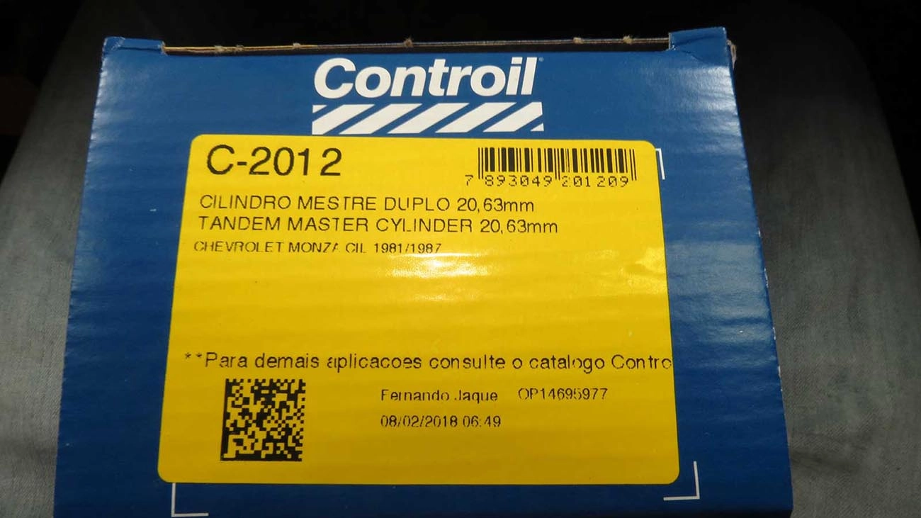 CILINDRO MESTRE FREIO DUPLO 20.63MM GM MONZA 81/87 TODOS