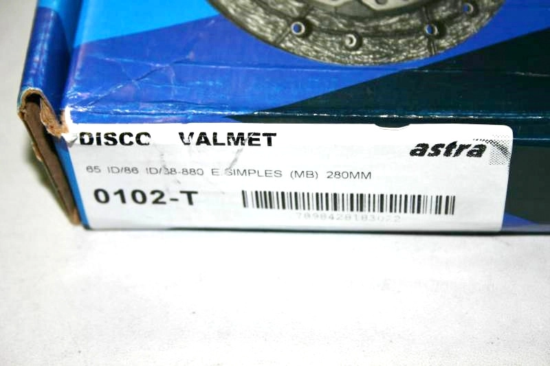 DISCO DE EMBREAGEM VALMET 65ID/86ID - EMBREAGEM SIMPLES - 280MM