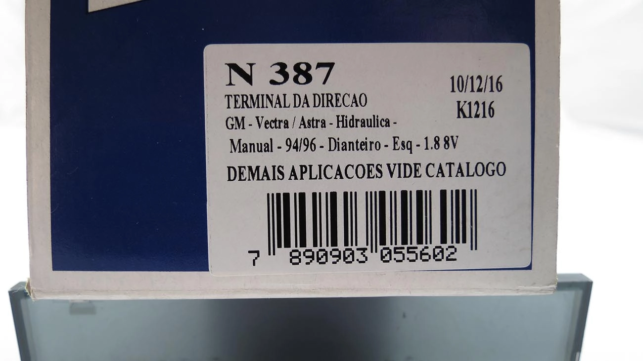 TERMINAL DIREÇÃO ESQUERDO GM ASTRA 94/98 CALIBRA 93/97 VECTRA /03.96