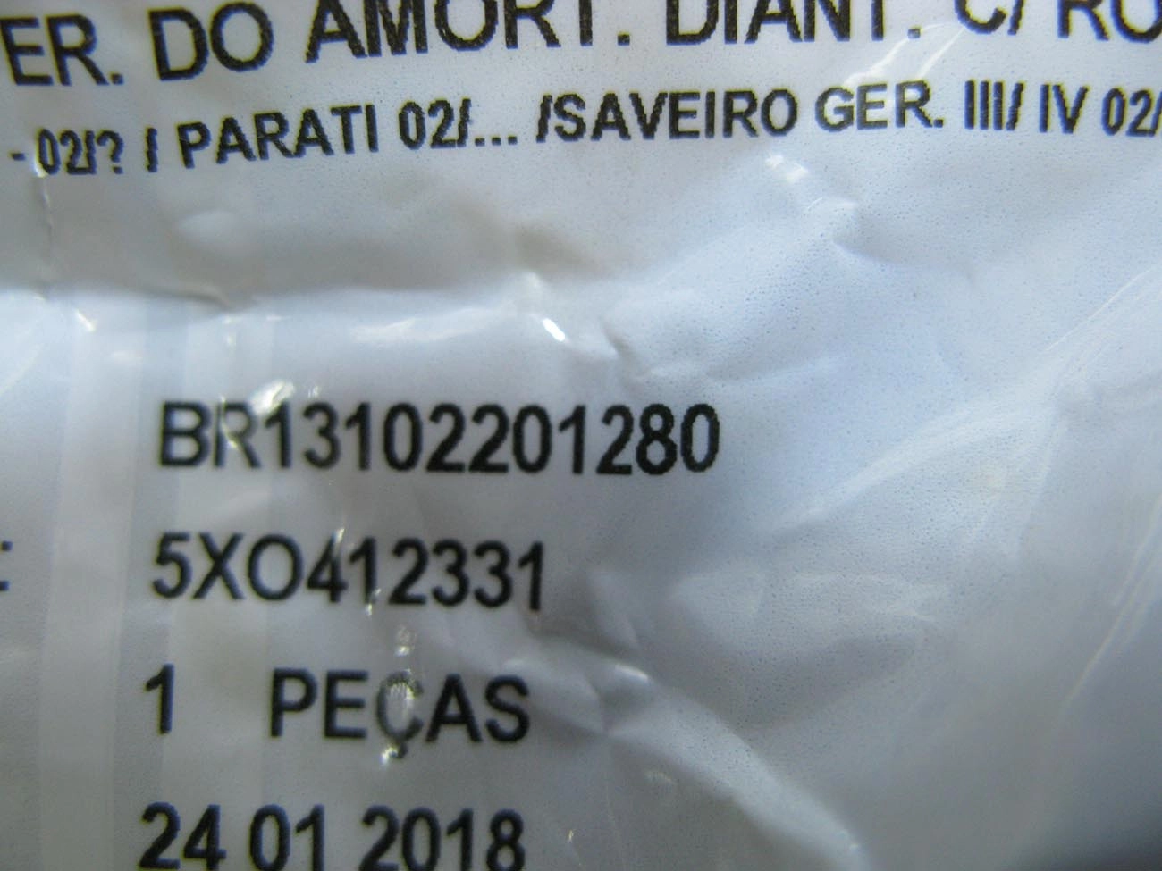 COXIM AMORTECEDOR VW GOL/PARATI/SAVEIRO 06.2001/ - GERACAO III/IV - DIANTEIRO C/ROLAMENTO